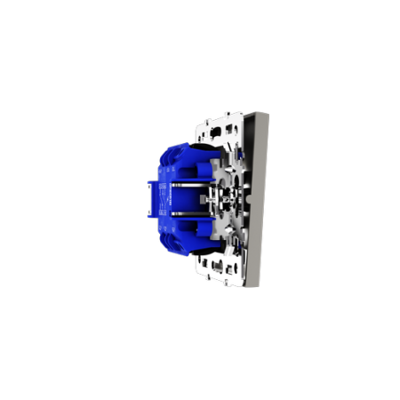 Проходной переключатель встраиваемый Voltum S70 двухклавишный с подсветкой 10А, (кашемир)