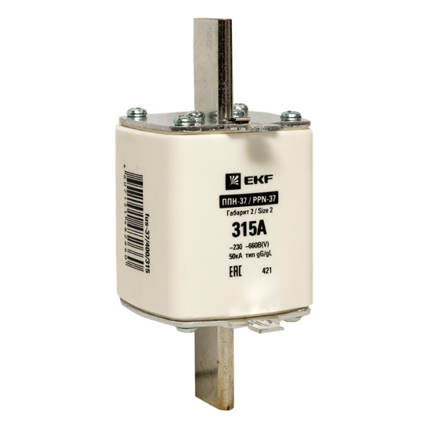 Плавкая вставка ППН-37 400/315А габарит 2 PROxima EKF