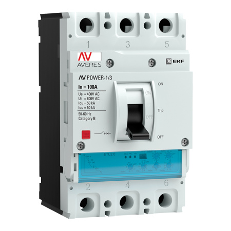 Выключатель автоматический AV POWER-1/3 3Р 32А 50kA ETU2,0 AVERES EKF