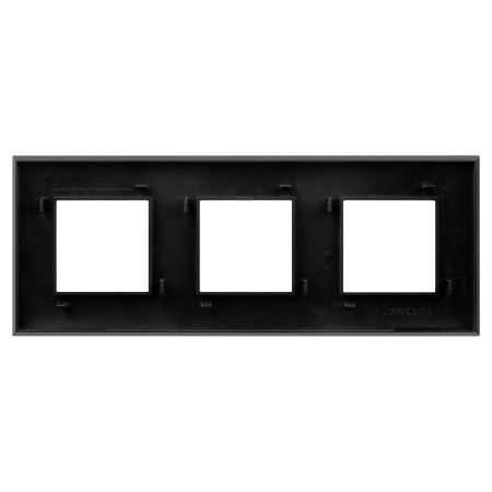Рамка "Avanti", "Черный матовый", 3 поста (6 мод.) DKC