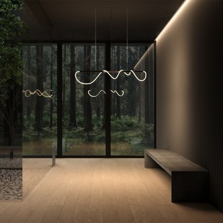 Подвесной светильник LED 30Вт Черный IP20 Tau MOD146PL-L30B3K Maytoni