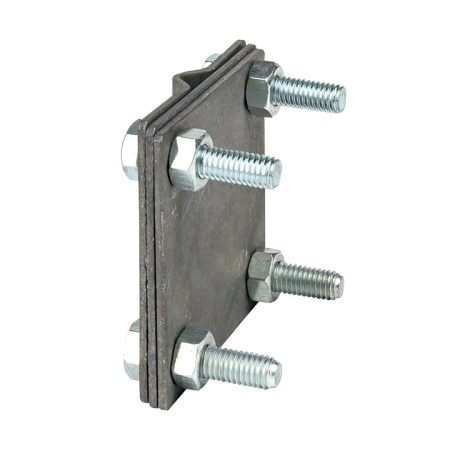 Зажим полоса 40 - прут 10 (3 пластины 70x70мм) HZ PROxima EKF