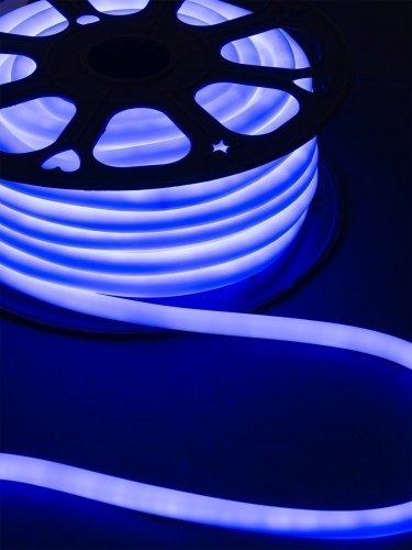 Гибкий неон круглый SMD2835-120 LED/м-220 В-6,5 Вт/м-IP67-синий (25м) TDM фото 3
