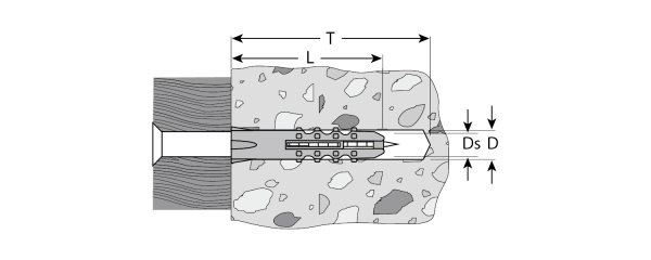 Дюбель распорный полипропиленовый, 6 x 40 мм, 1000 шт, ЗУБР