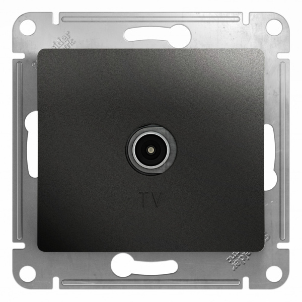 GLOSSA  Механизм розетки СУ TV . антрацит IP20 Schneider Electric