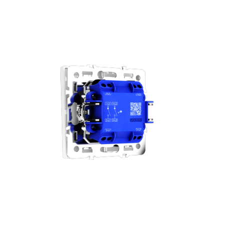 Выключатель встраиваемый Voltum S70 двухклавишный с подсветкой 10А, (белый глянцевый)