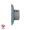 Сенсорный выключатель ZigBee (Wi-Fi) 2 клавиши 1 пост Синий Livolo