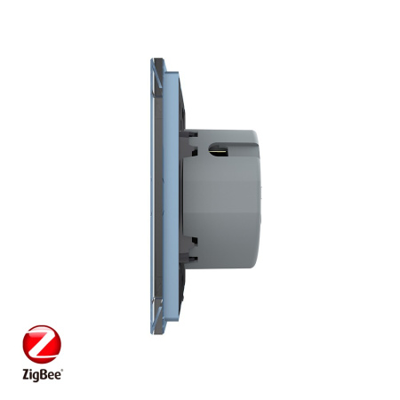 Сенсорный выключатель ZigBee (Wi-Fi) 2 клавиши 1 пост Синий Livolo