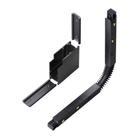 Соединитель с токопроводом для шинопровода Г-образный IP20 48V FLUM черный NOVOTECH Соединитель с токопроводом для шинопровода Г-образный IP20 48V FLUM черный NOVOTECH
