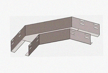 Лоток угловой глухой КГГ 100х60-90 УХЛ1 поворот на 90, горячее цинкование, S1,5