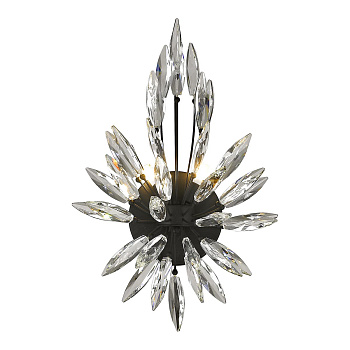 Бра Черный/Прозрачный G4 2*10Вт WE118.02.021 WERTMARK