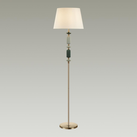 Торшер E27 1*60W 4861/1FA CANDY золотой/раноцветн.керамика/абажур ODEON LIGHT