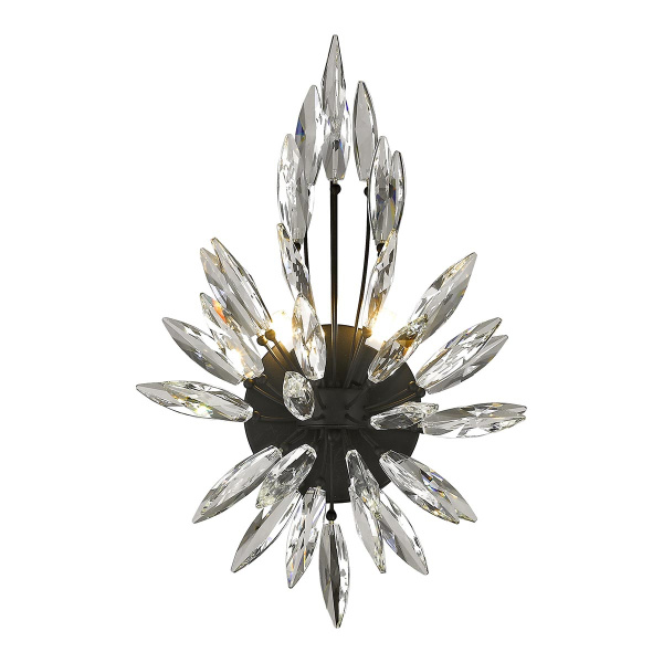 Бра Черный/Прозрачный G4 2*10Вт WE118.02.021 WERTMARK