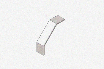 Крышка лотка замкового КЛСЗ 200х80-90 УТ1,5 для поворота трассы вниз на 90, горячее цинкование, S0,8