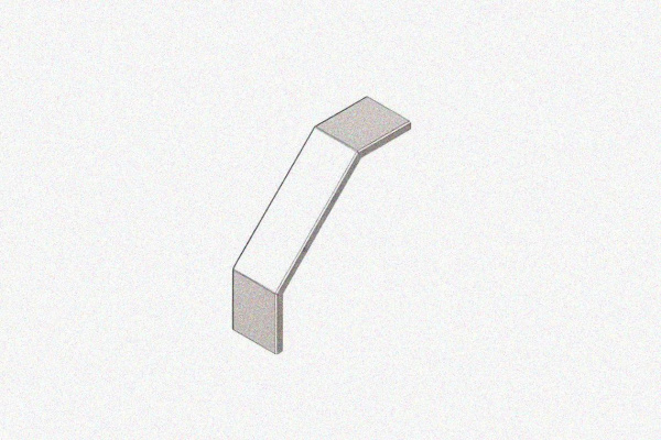 Крышка лотка замкового КЛСЗ 200х80-90 УТ1,5 для поворота трассы вниз на 90, горячее цинкование, S0,8