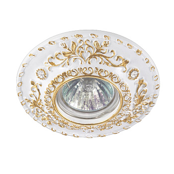 Встр.св-к IP20 GX5.3 50W 12V PATTERN белый/золото NOVOTECH