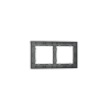 Рамка стеклянная Voltum S70 на 2 поста, (графит, стекло)