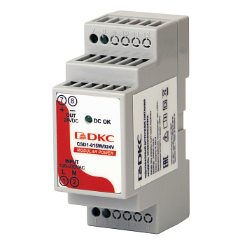 Источник питания "MODULAR POWER", однофазный, 15Вт, 0.6А, 24В DKC