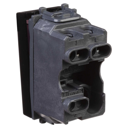 Выключатель модульный, "Avanti", "Черный квадрат", 1 модуль DKC