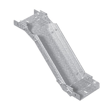 Поворот вертикальный регулируемый 600х100, толщ. 1,0 мм, Сендзимир цинк Ostec