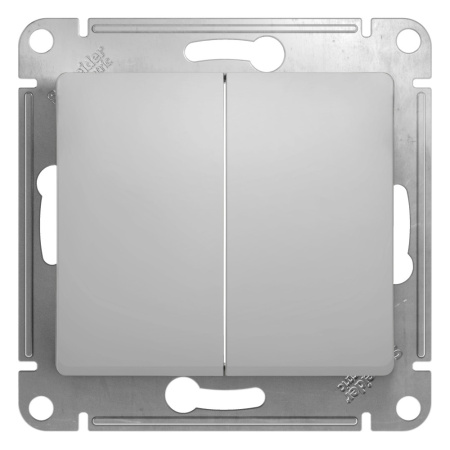 GLOSSA  Механизм выключателя СУ 2-кл 10А алюминий IP20 Schneider Electric