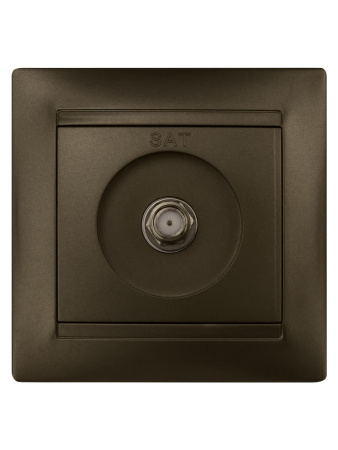 Розетка SAT (F-разъем) 0-2400МГц бронза "Лама" TDM