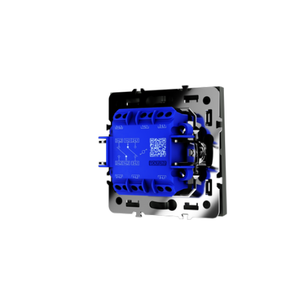 Проходной переключатель встраиваемый Voltum S70 двухклавишный 10А, (титан)