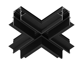 Коннектор X-образный для встраиваемого шинопровода Magnetic GL3358 BK черный 170*170*46,8 Ambrella Light