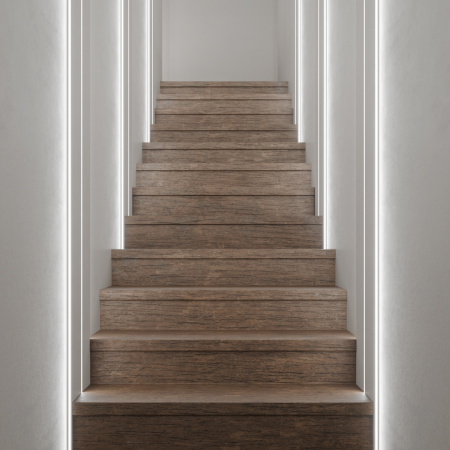 08-01-Б Профиль алюминиевый для светодиодной ленты, анод., П-образный , накладной, белый, 15,2х6мм, 2м, шир. ленты до 10мм, индивид. упаковка (рассеив