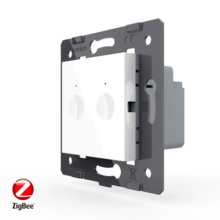 Двухклавишный сенсорный выключатель ZigBee Module, цвет белый (механизм) Livolo