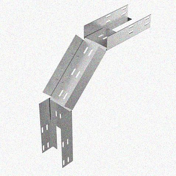 Лоток замковый перфорированный КСЗ 150х150-90 УХЛ1 для поворота трассы вниз на 90, горячее цинкование, S1,0