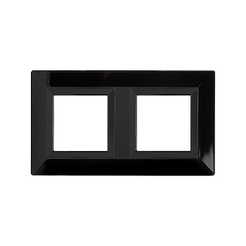 Рамка из металла, "Avanti", черная, 2 поста (4 мод.) DKC