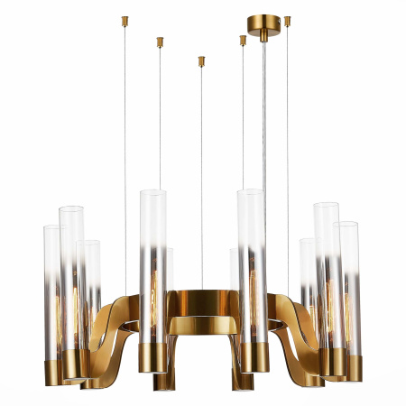 Люстра подвесная Латунь/Хром, Прозрачный E14 10*40Вт SL1235.303.10 ST LUCE