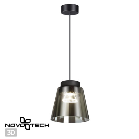 Св-к накл.св/д,длина провода 2м IP20 LED 4000K 24W корпус черн./плафон дымч.ARTIK NOVOTECH