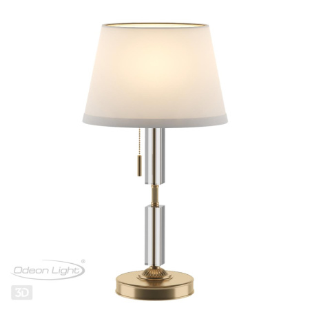 Настольная лампа E27 1*60W LONDON бронзовый/белый/абажур ткань ODEON LIGHT