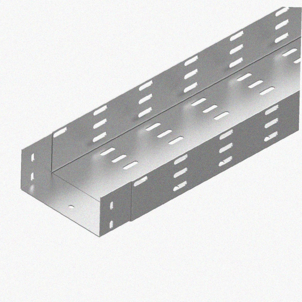 Лоток монтажный цельный перфорированный ЛМЦ400х50х3000 УХЛ1, горячее цинкование, S1,5