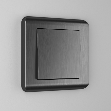 Встраиваемые механизмы Выключатель СУ 1 кл. проходной 10А графит рифленый IP20 Werkel