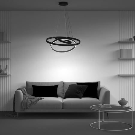 Подвесной светильник LED 107Вт Черный IP20 Rim MOD058PL-L100BK Maytoni