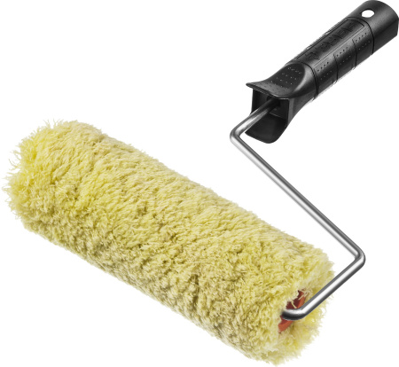 Валик фасадный "ОПТИМА-СИНТЕКС", все виды ЛКМ, для больших площадей, полиэстр, ворс 18 мм, бюгель 6 мм, 50х180мм, ЗУБР