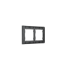 Рамка стеклянная Voltum S70 на 2 поста, (графит, стекло)