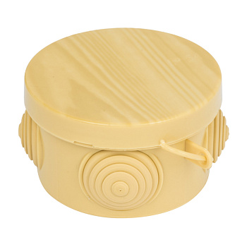 Коробка распределительная КМР-040-038 с крышкой (65х40) 4 мембранных ввода светлое дерево IP54 PROxima EKF