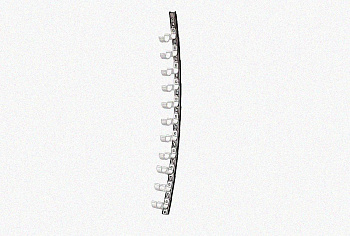 Стойка кронштейна рожкового криволинейного К1351.001-11 УТ1,5 горячее цинкование, 13 рожков, L1690, S3,0