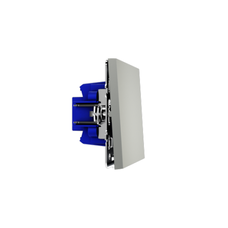 Перекрестный переключатель встраиваемый Voltum S70 одноклавишный 10А, (сталь)