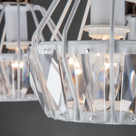 Потолочная люстра с хрусталем 5*E14 60Вт белый IP20 Lord (70075/5 белый) Eurosvet Потолочная люстра с хрусталем 5*E14 60Вт белый IP20 Lord (70075/5 белый) Eurosvet