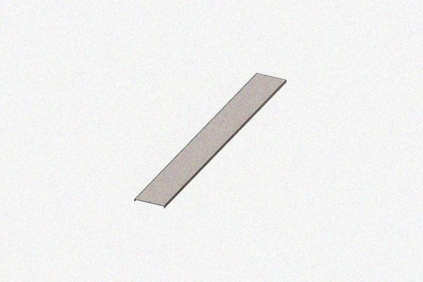 Крышка лотка КЛ 500 УТ1,5, оцинкованный лист, S1,2