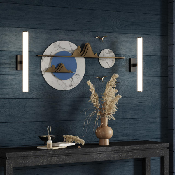 Настенный св-к LED 18W 4000К 1300Лм WATR чёрный/металл/стекло ODEON LIGHT