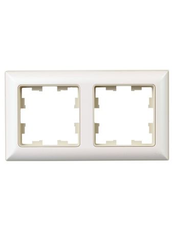 BRITE Рамка 2-мест. РУ-2-Бр беж./жемч. IEK