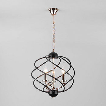 Подвесная люстра в стиле лофт 3*E14 60Вт черный IP20 (60105/3 черный) Eurosvet