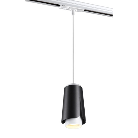 Св-к трековый однофазный,провод 1м IP20 GU10 9W 220V TULIP черный NOVOTECH