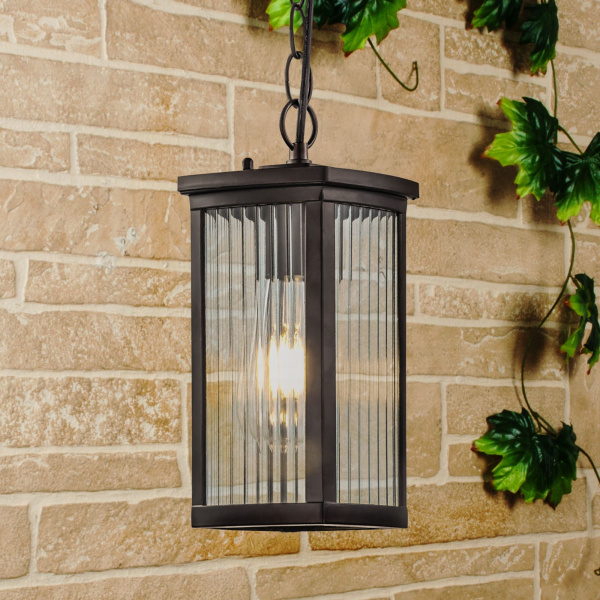 Подвесной уличный светильник 1*E27 кофейное золото IP33 Lame H (a047204) Elektrostandard